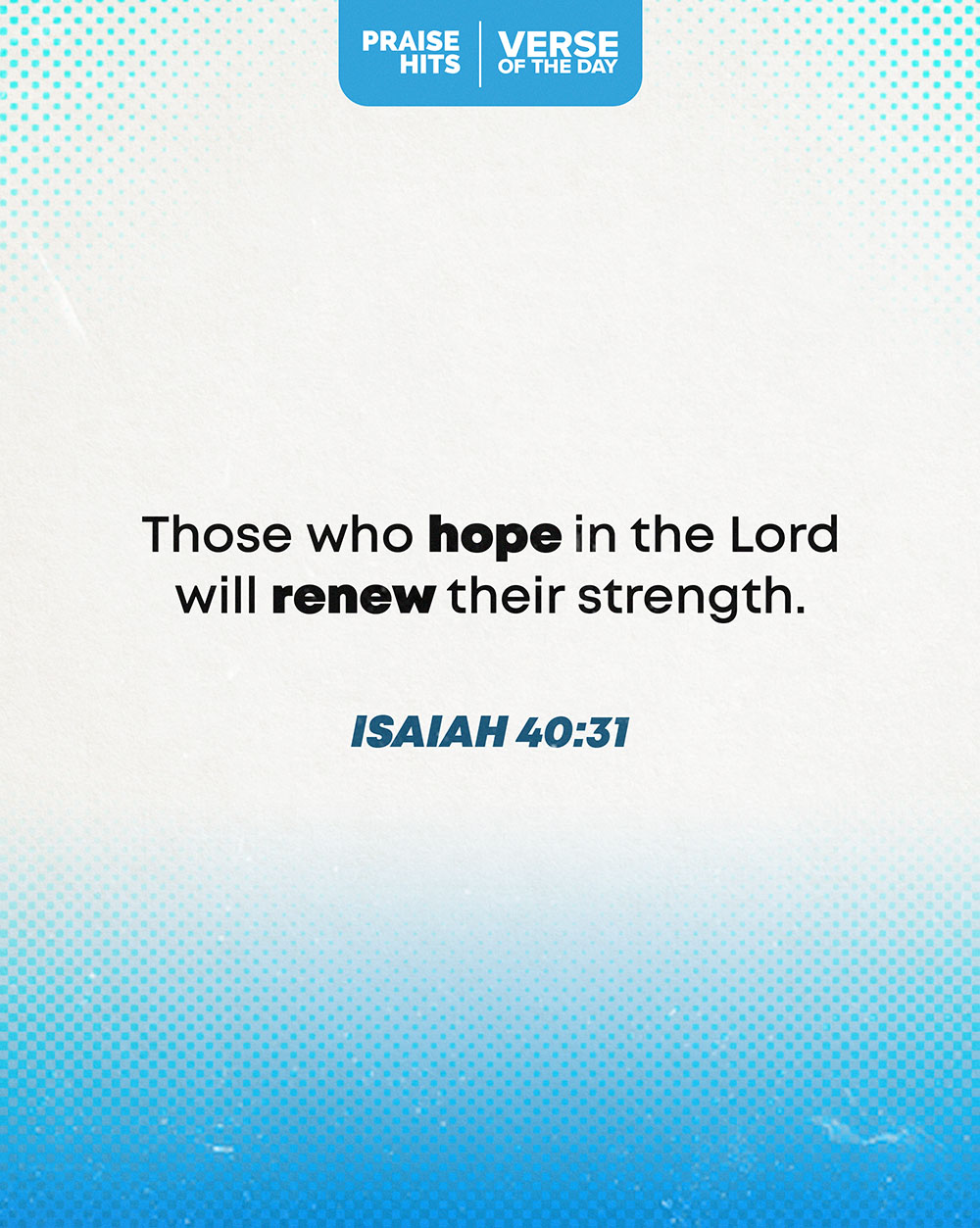 YOUR VERSE FOR TODAY